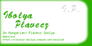 ibolya plavecz business card